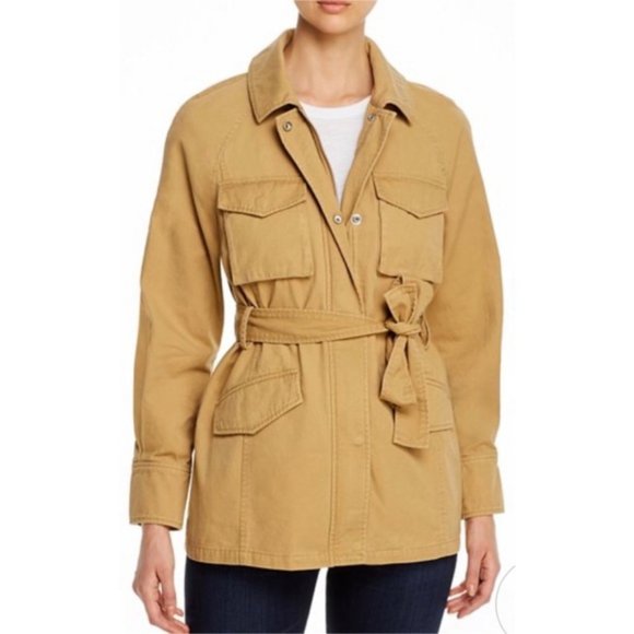 7 For All Mankind Utility Cotton Jacket Camel - Picture 1 of 5